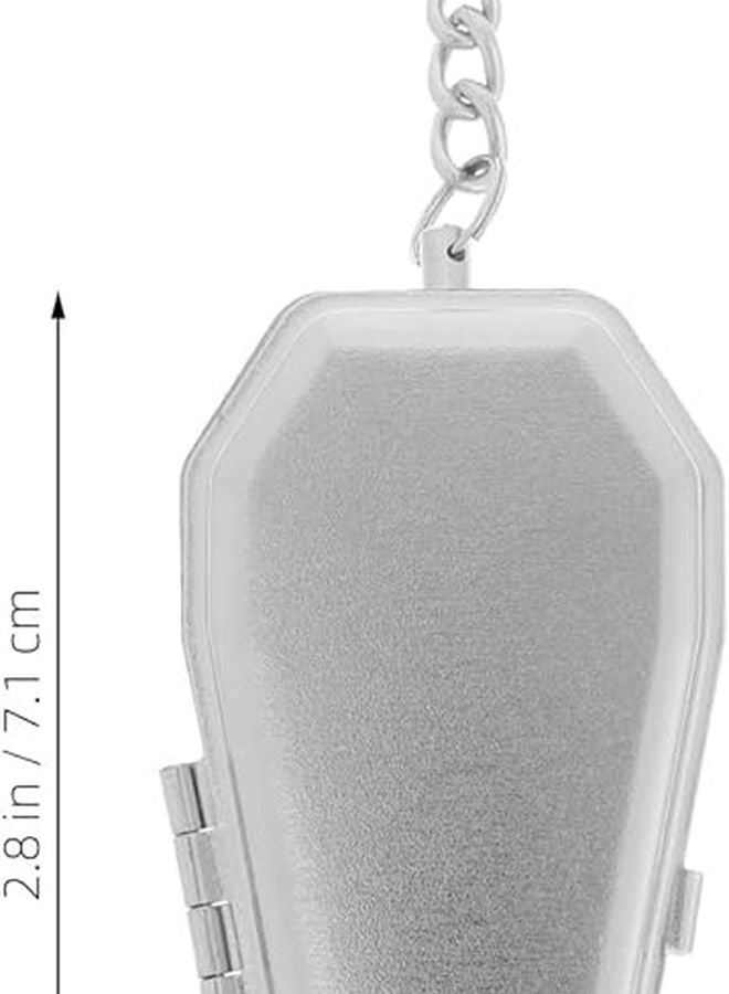 علبة سجائر متنقلة من الصفيح المطلي مع غطاء لسلسلة المفاتيح، إكسسوار للتدخين أثناء السفر والتخييم - Image 2